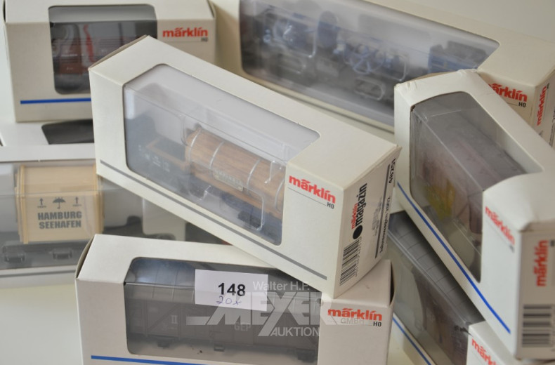 20 Güter-Waggons, MÄRKLIN HO, OVP