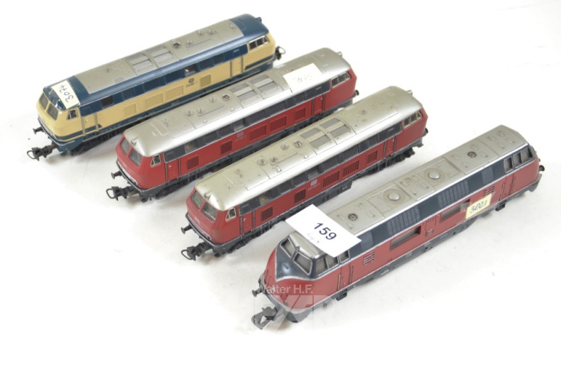 4 Diesel-Loks, MÄRKLIN HO, bespielt