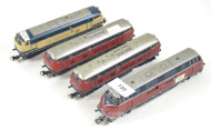 4 Diesel-Loks, MÄRKLIN HO, bespielt