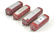 4 Schienenbusse, MÄRKLIN HO, bespielt