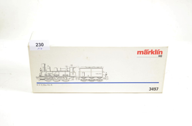 Dampflok mit Tender, MÄRKLIN, HO, OVP,