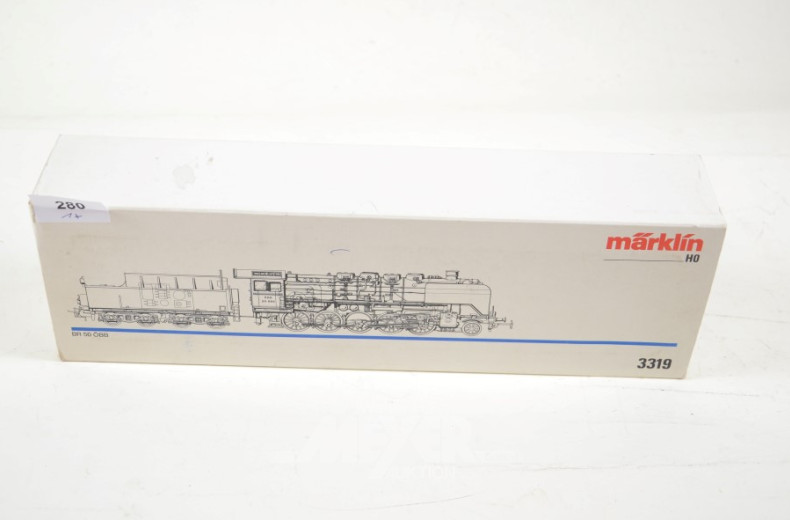 Dampflok mit Tender, MÄRKLIN, HO, OVP,