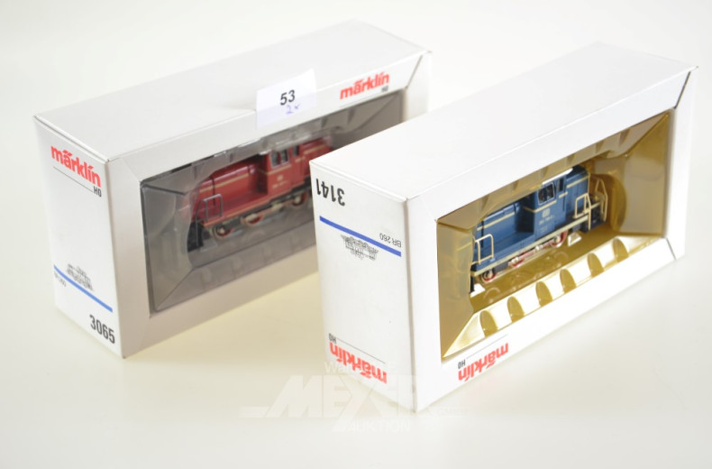 2 Diesel-Rangier-Loks, 3065 DB 260 417-1