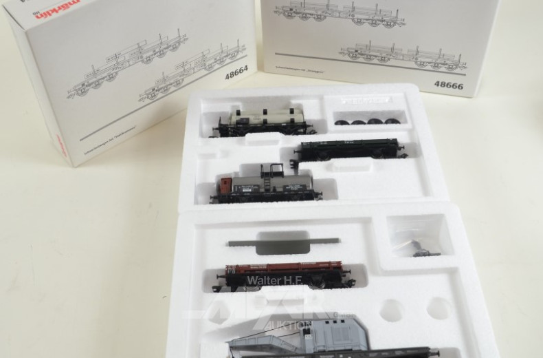 5 versch. Pakete Waggons