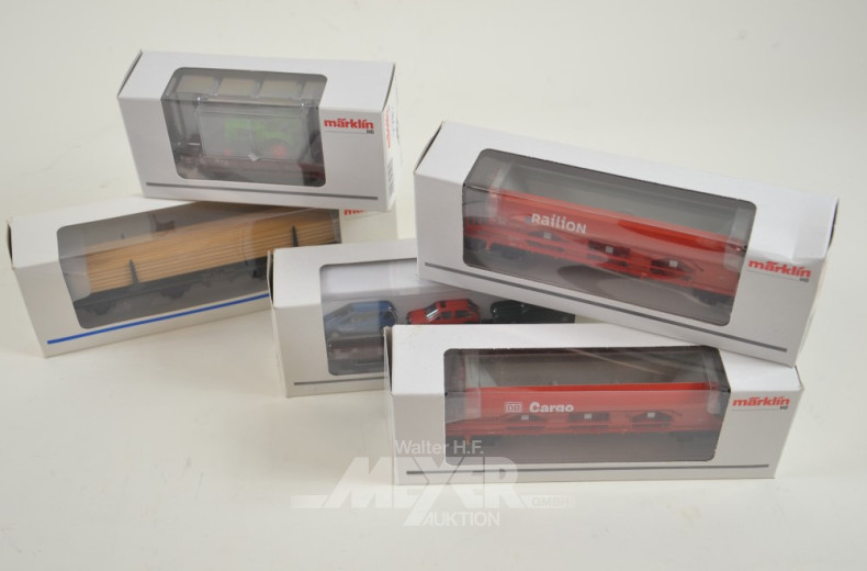 11 Pakete Waggons, MÄRKLIN HO, OVP