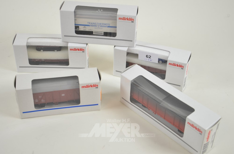 11 Pakete Waggons, MÄRKLIN HO, OVP