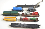 19 Güter-Waggons u.a. Kranwagen und