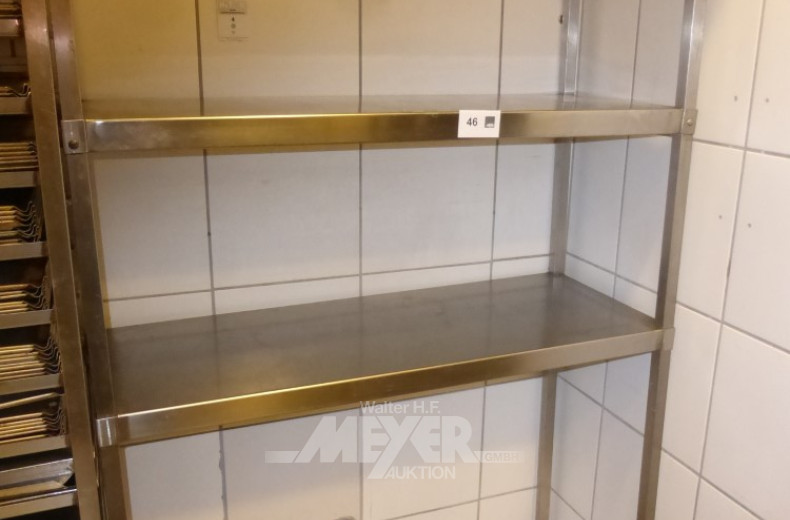 Lagerregal, Edelstahl, 4 Lagen