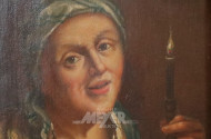 Gemälde ''Dame mit Kopftuch und Kerze''