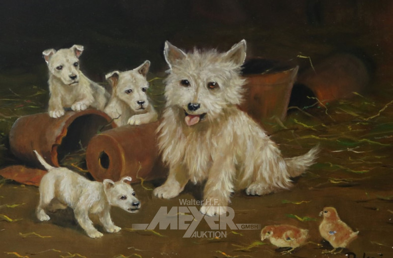 kl. Gemälde ''West Highland Terrier