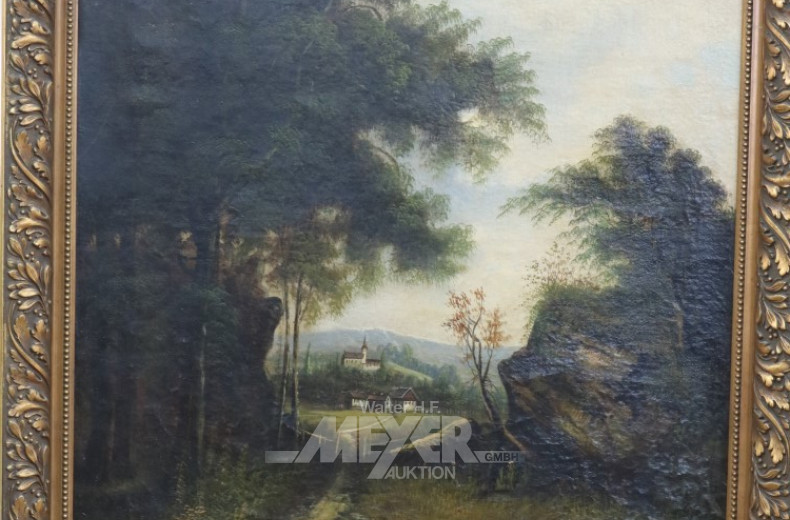 Gemälde ''Romantische Waldlandschaft