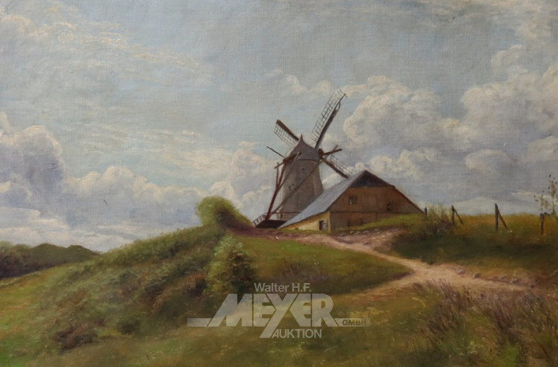 Gemälde ''Landschaft mit Windmühle''