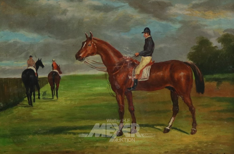 Gemälde ''Jockey auf Pferd''
