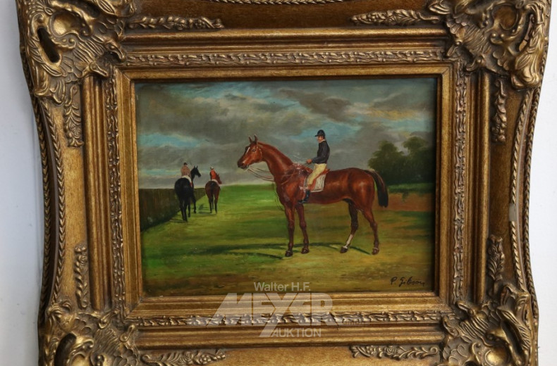 Gemälde ''Jockey auf Pferd''