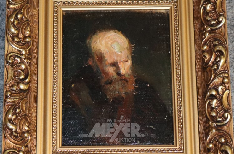 2 kl. Gemälde ''Herrenportraits''