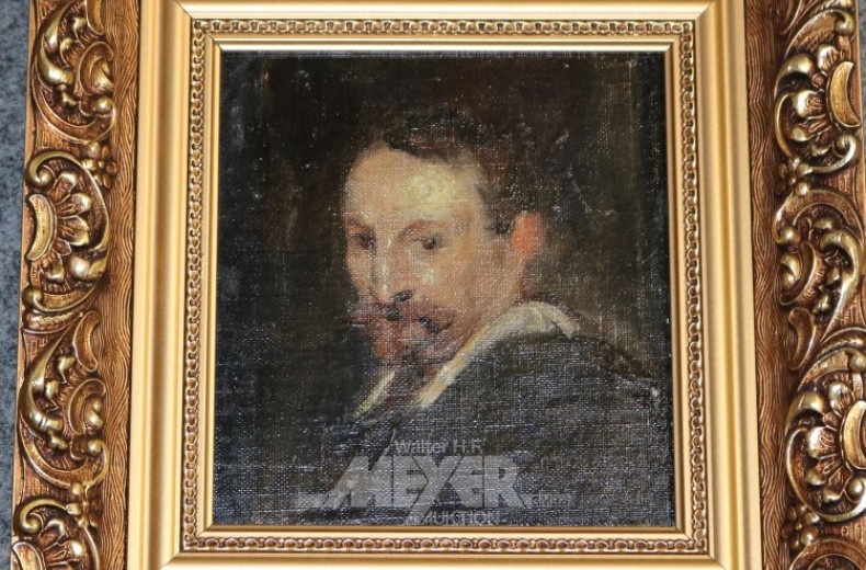 2 kl. Gemälde ''Herrenportraits''