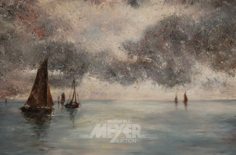 Gemälde ''Abenddämmerung auf See''