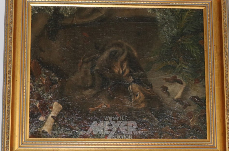 Gemälde ''Kämpfende Hunde''