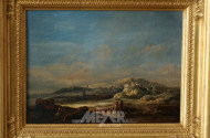 kl. Gemälde ''Romantische Landschaft''