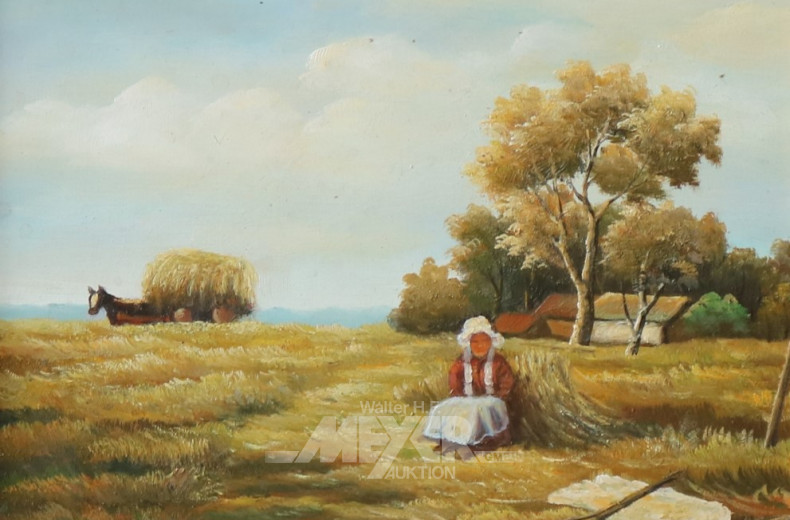Gemälde ''Bäuerin bei der Ernte''
