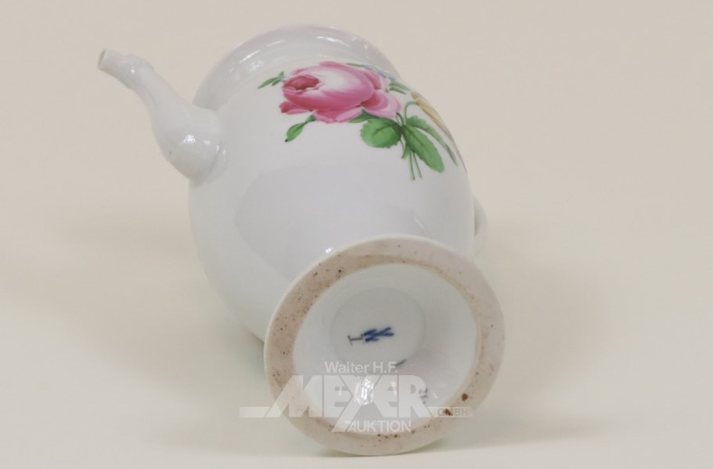 Porzellan-Mokkakanne, Meißen, Ende 19.