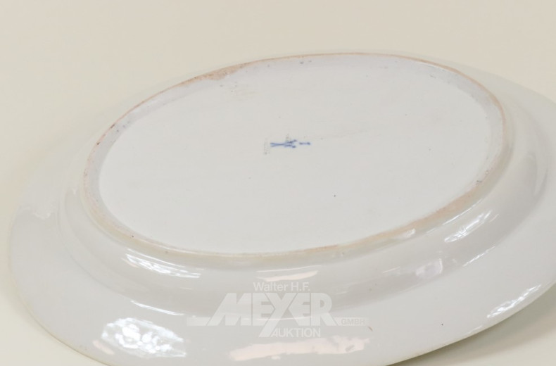 gr. ovale Bratenplatte, MEISSEN, um 1900