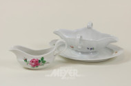 2 versch. Saucieren, Meissen, Rosendekor