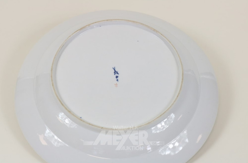 antiker Porzellanteller, MEISSEN, 19.
