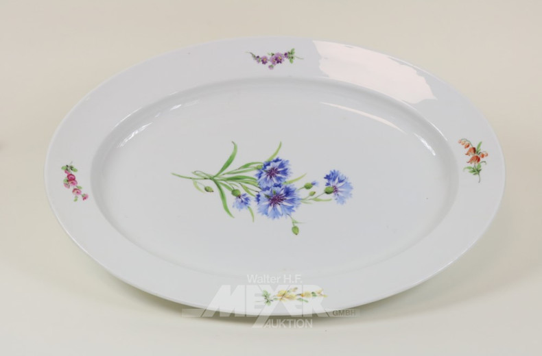 gr. Porzellan-Bratenplatte, Meißen,