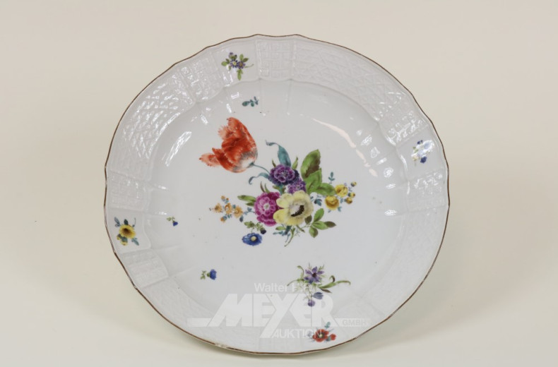 gr. antiker Gemüseteller, Meißen, 19.