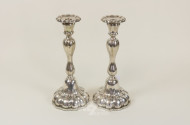 Paar gr. Tischleuchter, 800er Silber