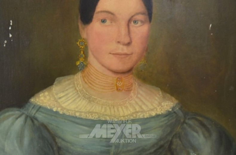 Gemälde, Biedermeier-Portrait einer Dame