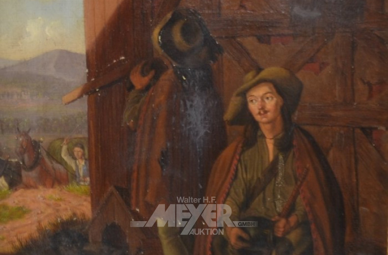 Gemälde, ''Die Wartenden'', 19. Jh.