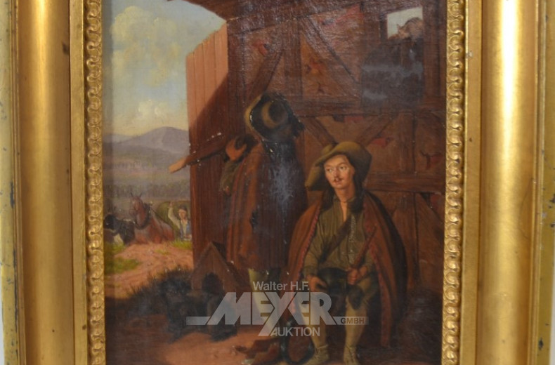 Gemälde, ''Die Wartenden'', 19. Jh.