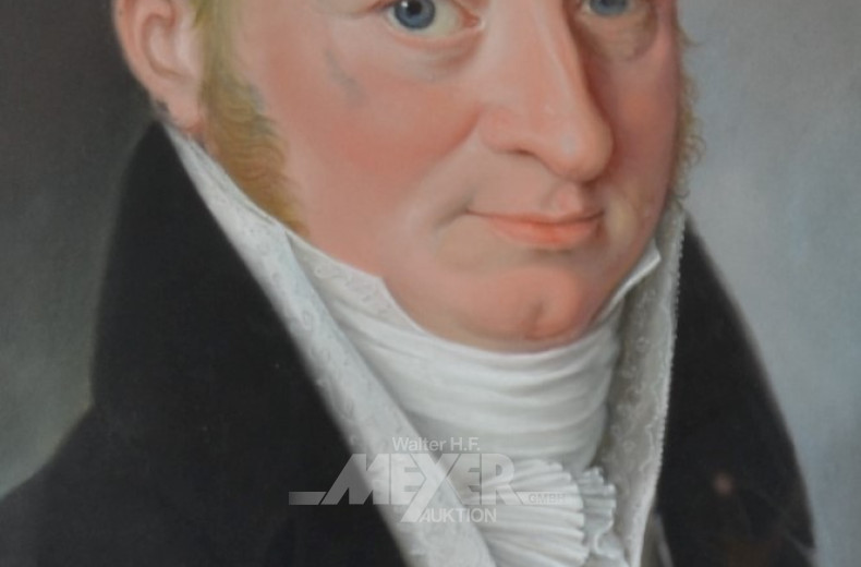 ovales Pastell, ''Herrenportrait''