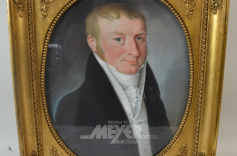 ovales Pastell, ''Herrenportrait''