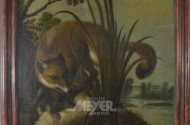 Gemälde, ''Fuchs mit erlegten Hasen''