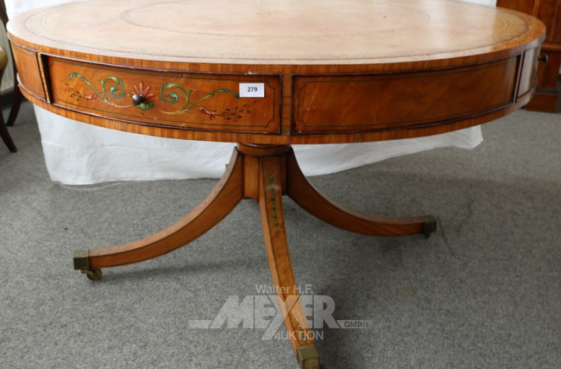 runder Trommeltisch, England 19 Jh.,