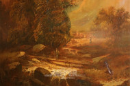 Gemälde ''Romantische Landschaft mit