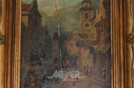 Gemälde ''Stadtansicht mit Staffagen''