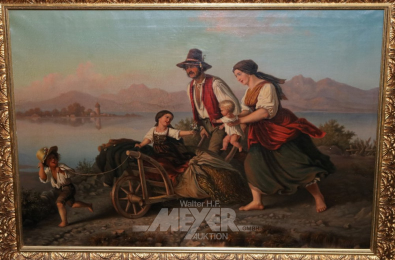 Gemälde ''Heimkehrende Bauernfamilie''