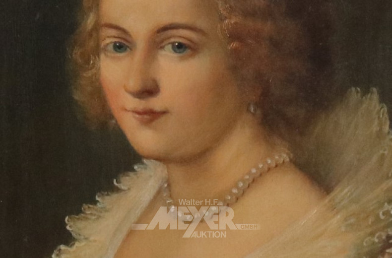 Paar Gemälde ''Damenportraits''