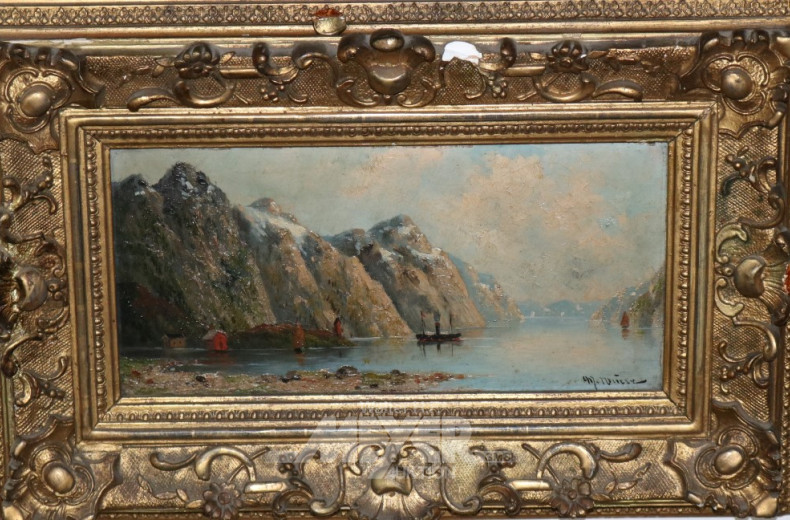 2 Gemälde/Gegenstücke ''Fjordlandschaften''
