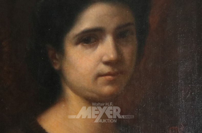 Gemälde ''Damenportrait Biedermeier''