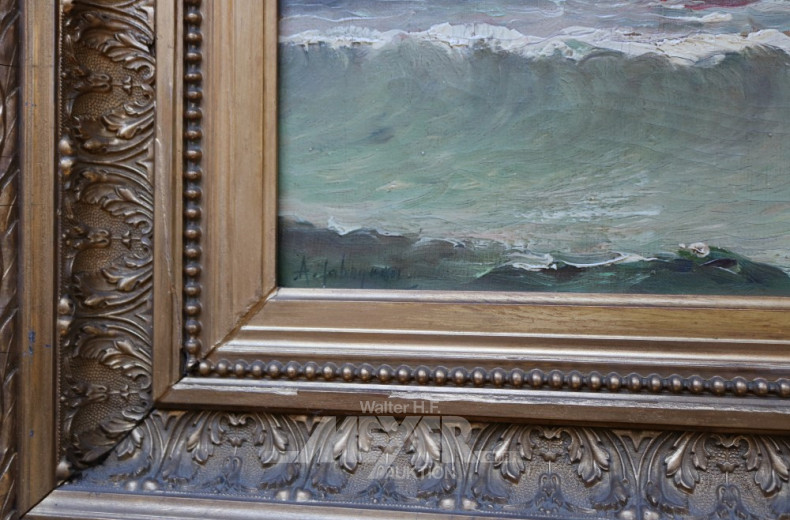 Gemälde ''Dampfer auf hoher See''