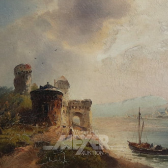 Gemälde ''Fischerboot vor Küste