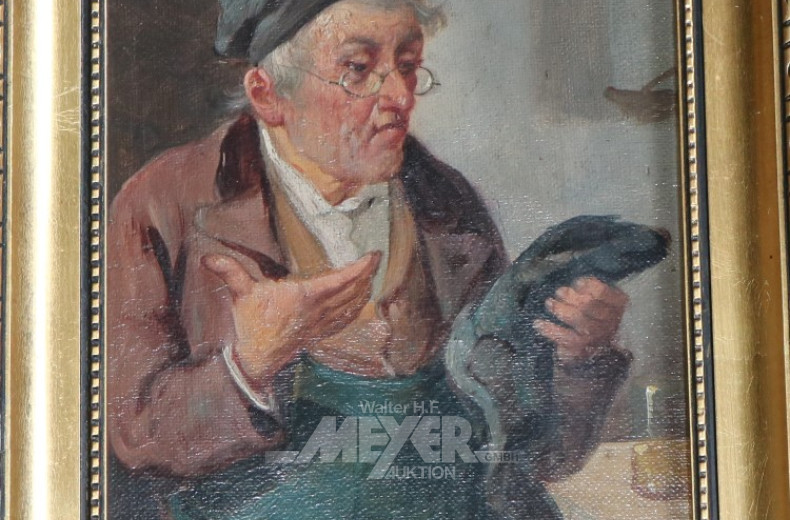 Paar kl. Gemälde ''Herrenportraits -