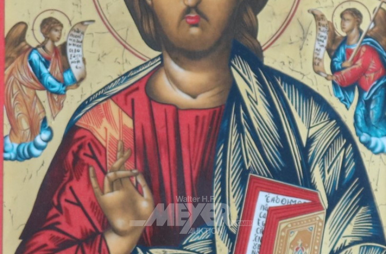 Ikone ''Christus Pantokrator'', Porzellan