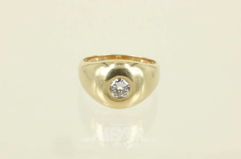 Herren-Bandring, 585er GG, besetzt mit