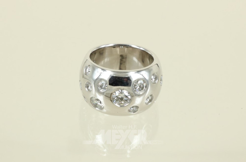 Damenring, Weißgold 750, breite